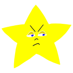 Mad Star Outline for Classroom / Therapy Use - Great Mad Star Clipart